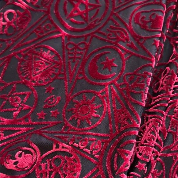 Blackmilk Burned Velvet Hex Blood Handkerchief Dress M - Picture 4 of 7